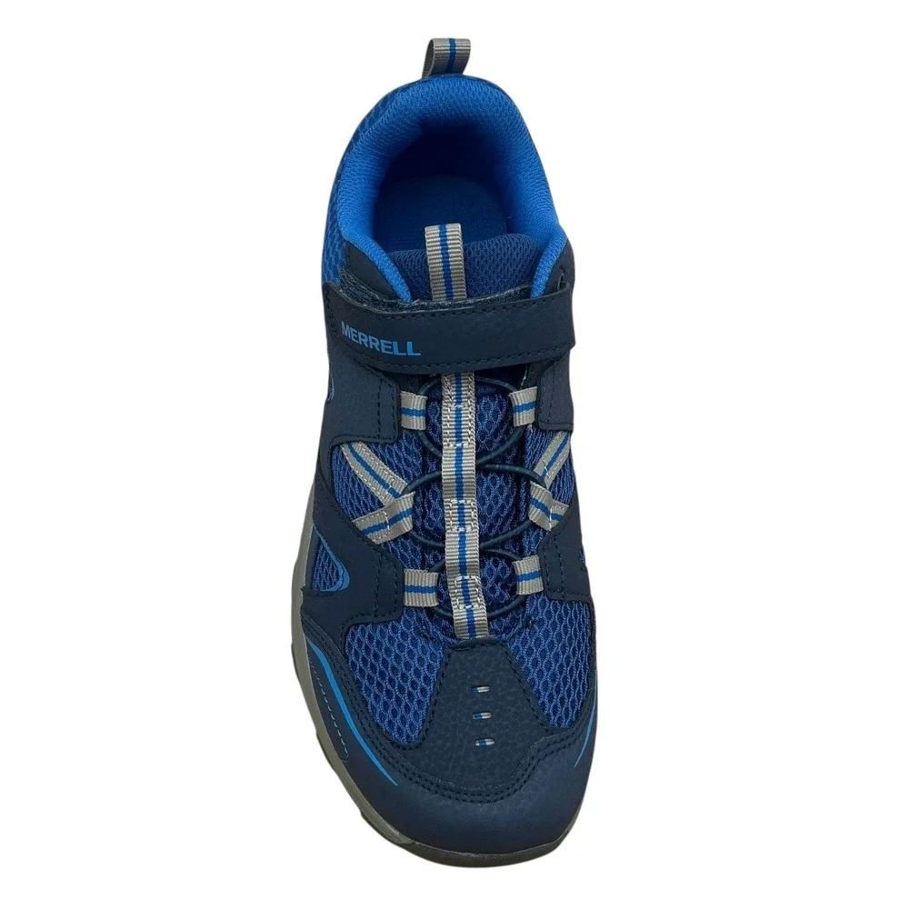 Merrell Big Boys Trail Chaser Hiking Leather Shoes Size 6.5 Blue Gray Slip-on